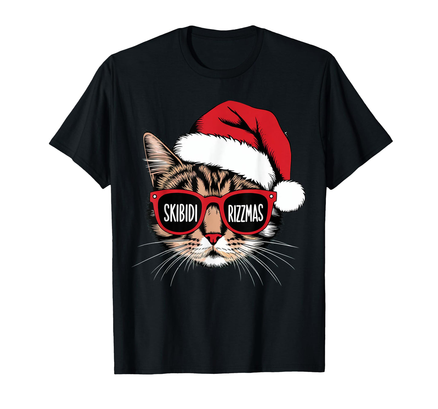 Cat Skibidi Rizzmas Christmas Rizz Santa Claus Charisma T-Shirt for Men Women Kids