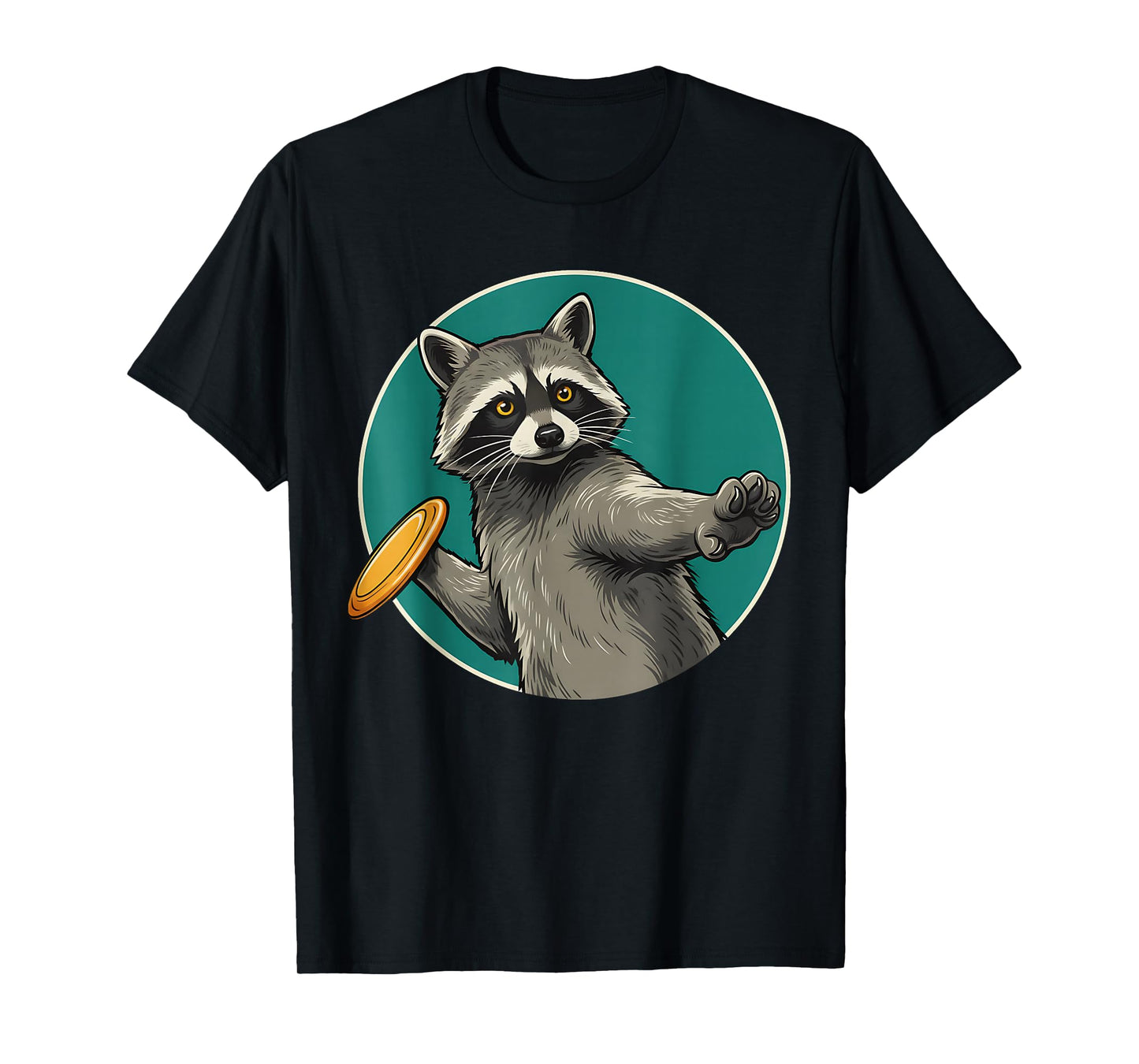 Disc Golfer Raccoon Disc Golf Player Animal Sports T-Shirt