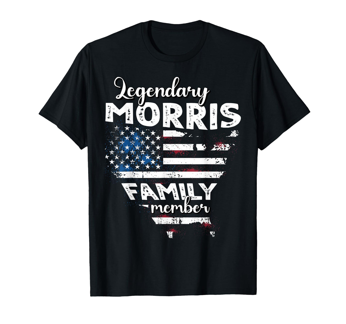 Surname Morris US Flag Morris Last Name Morris T-Shirt