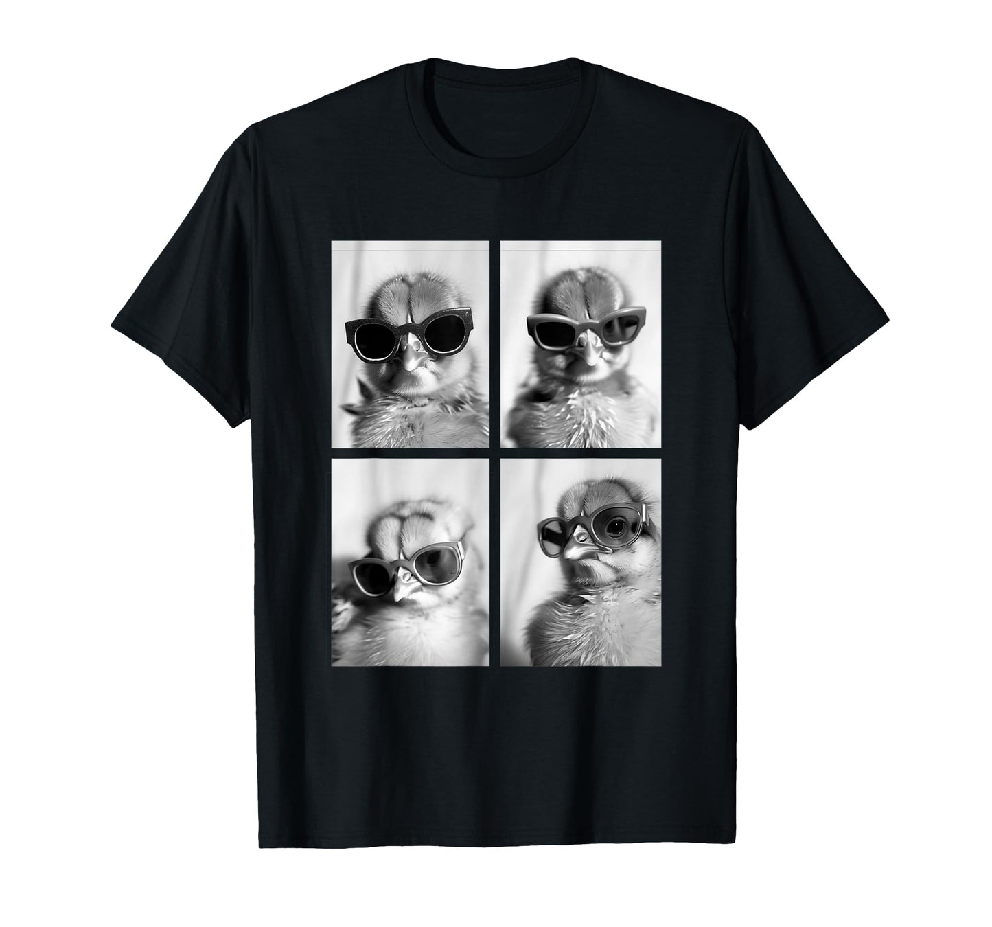 Baby Chickens with Sunglasses Farm Animal Chick Photo Booth T-Shirt