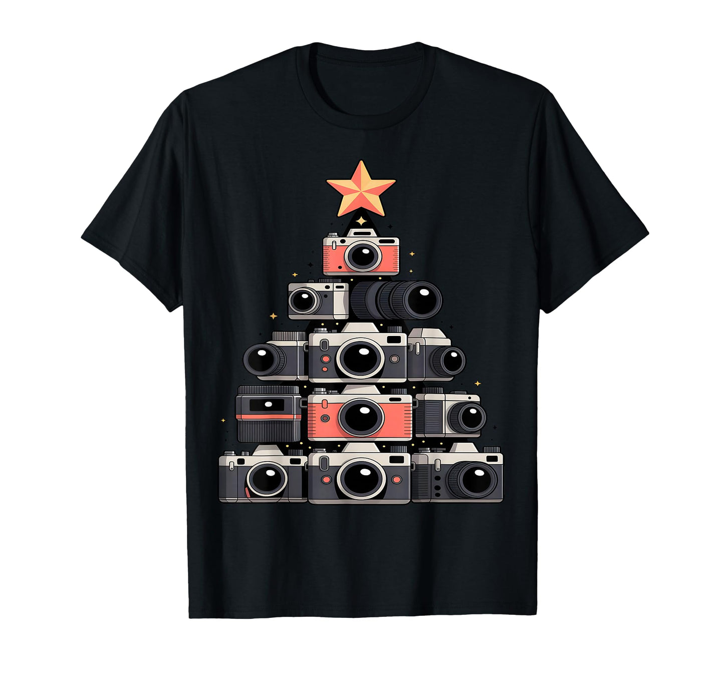 Photography Camera Christmas Tree Holiday T-Shirt