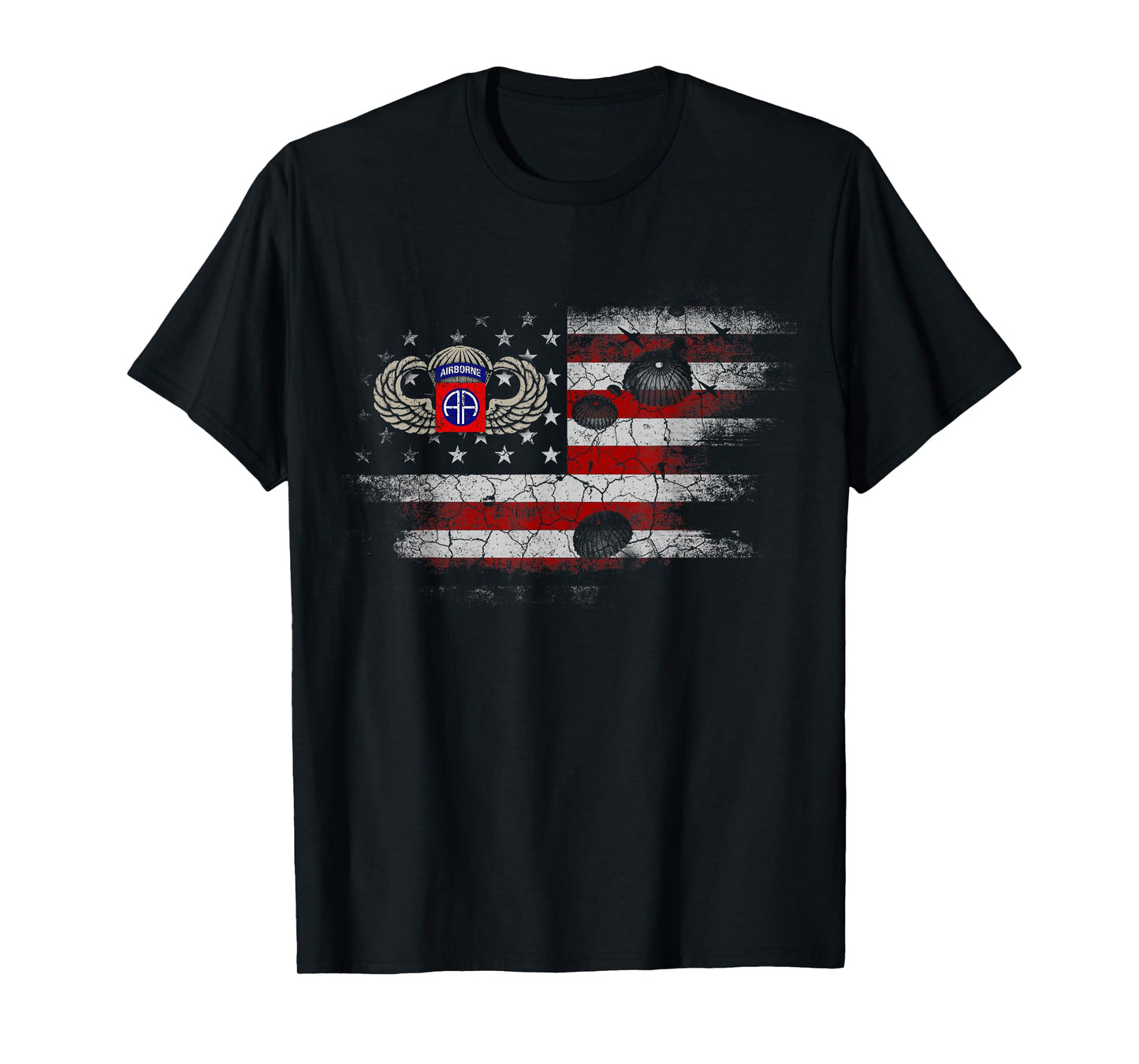 82nd Army Airborne Division Flag Tshirt, Veterans Day Gift T-Shirt