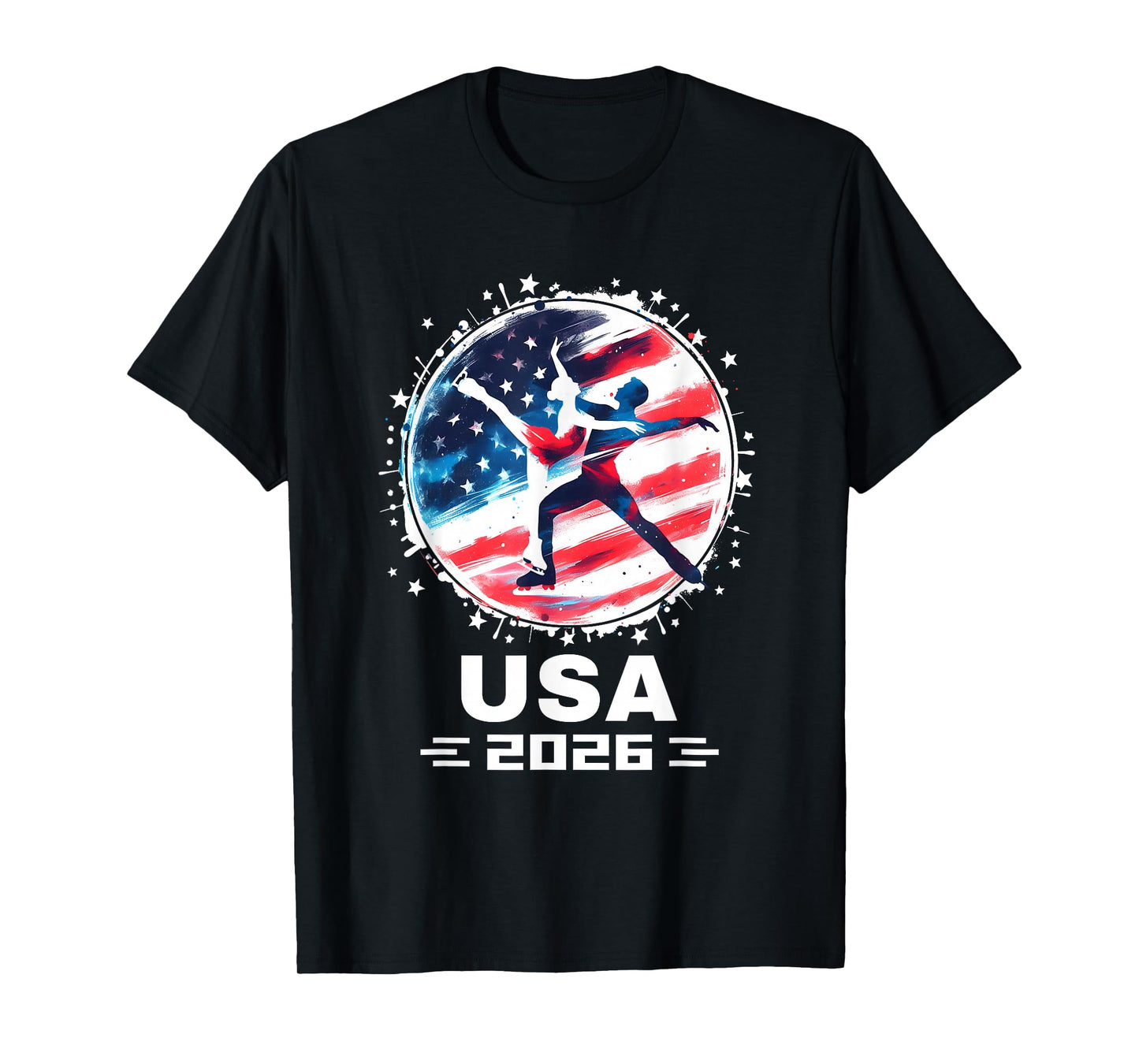 USA Team 2026 United States American Flag Figure Skating USA T-Shirt