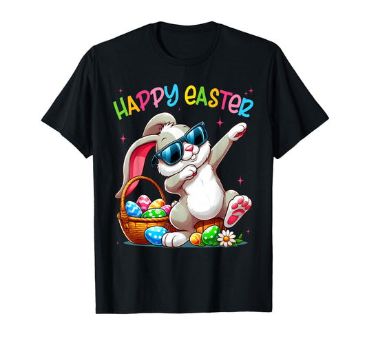 Funny Dabbing Bunny Easter Happy Easter for Boys Girls Adult T-Shirt