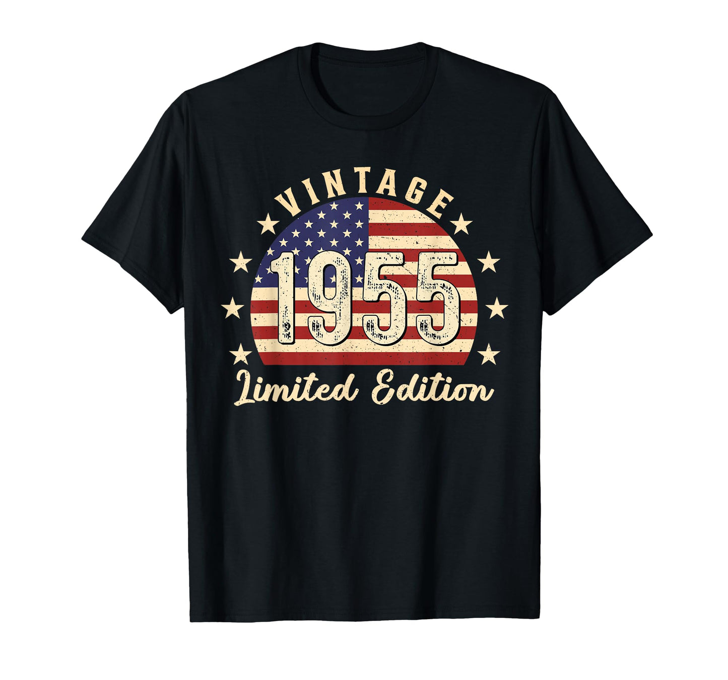Vintage 1955 USA Flag 71st Birthday T-Shirt