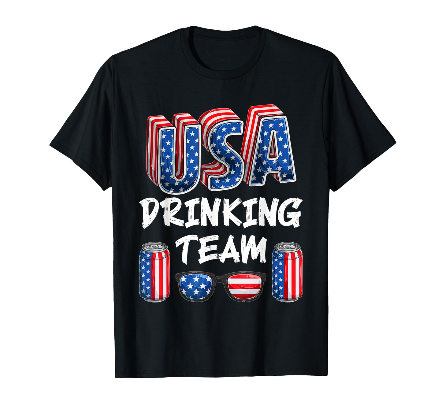 USA Drinking Team America Party US Patriots Party fan T-Shirt