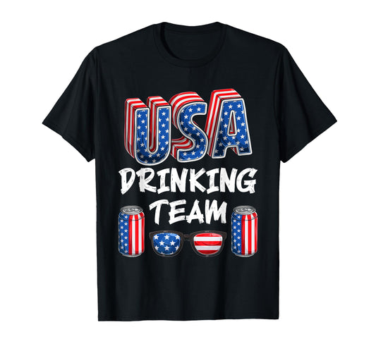 USA Drinking Team America Party US Patriots Party fan T-Shirt