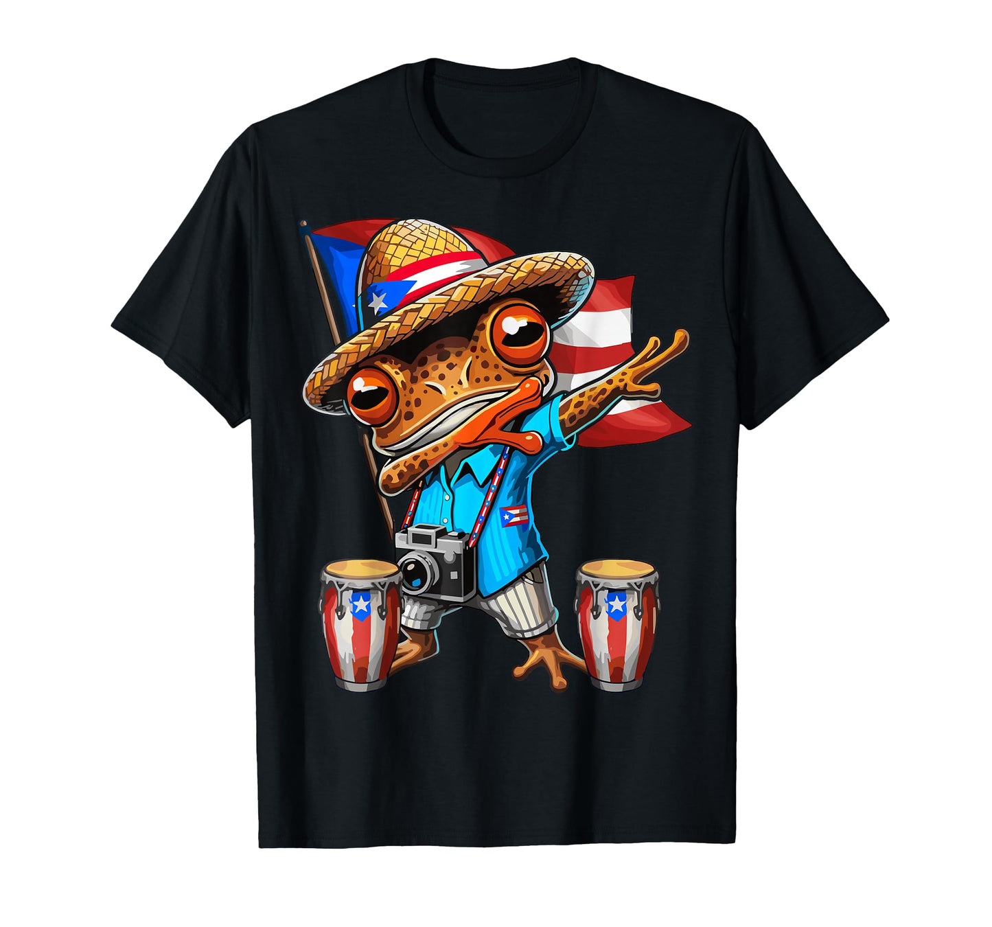 Coqui Dabbing Frog Puerto Rico Taino Boricua T-Shirt