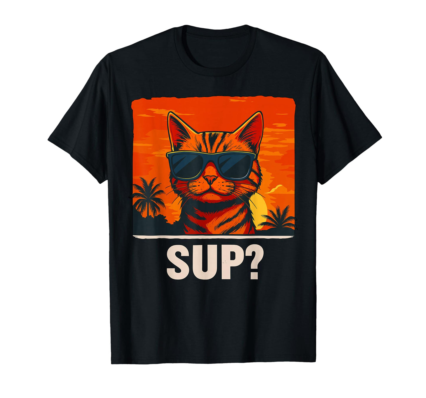 Cat with Sunglasses Sup T-Shirt