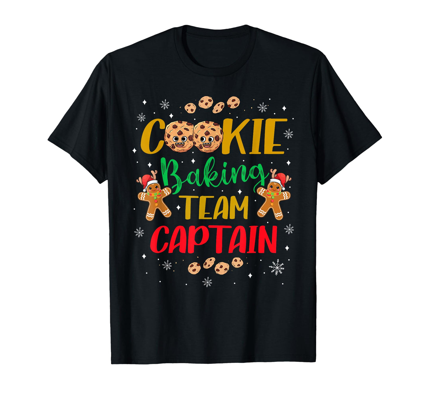 Cute Cookie Baking Team Captain Holiday Cook Fun Bake Cakes T-Shirt
