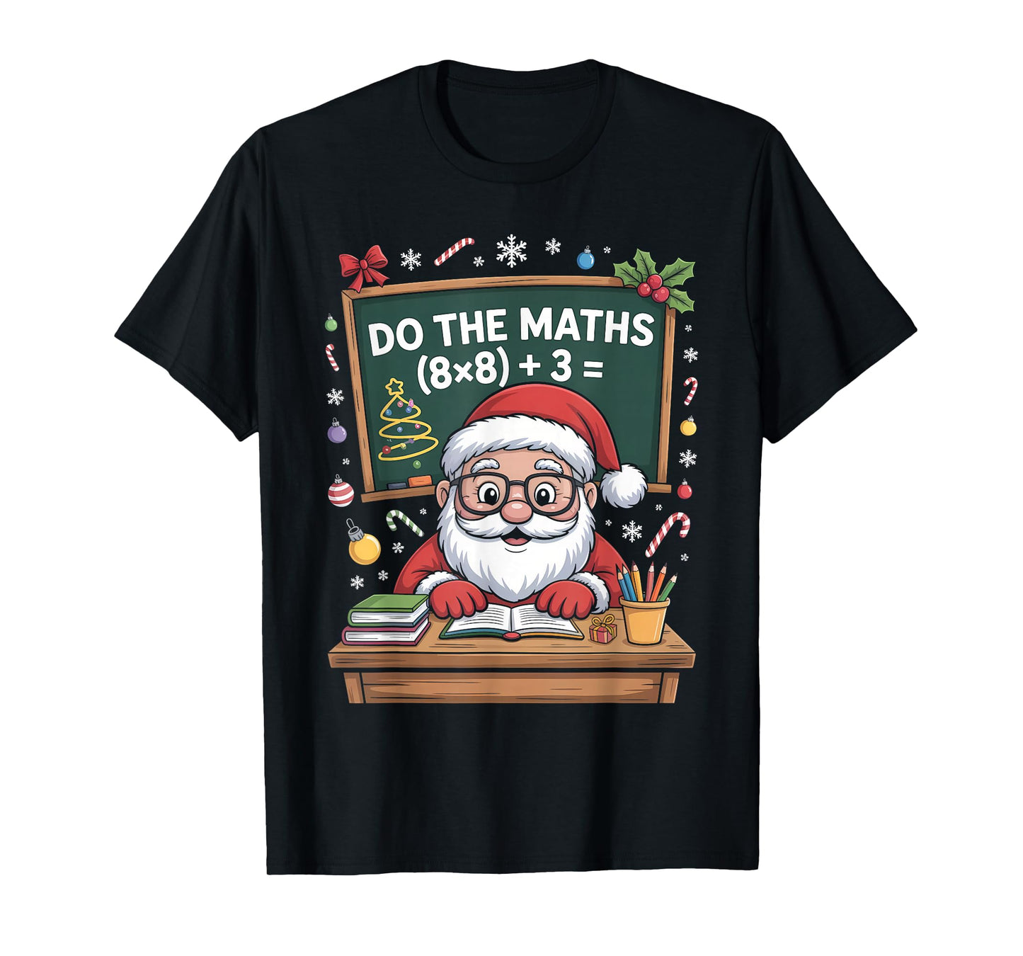 67 Teacher Christmas Santa Claus Six Seven Meme Do The Maths T-Shirt