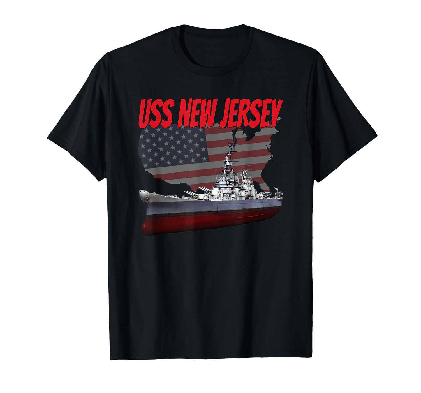 WW2 Battleship USS New Jersey BB-62 World War 2 Ship Boys T-Shirt