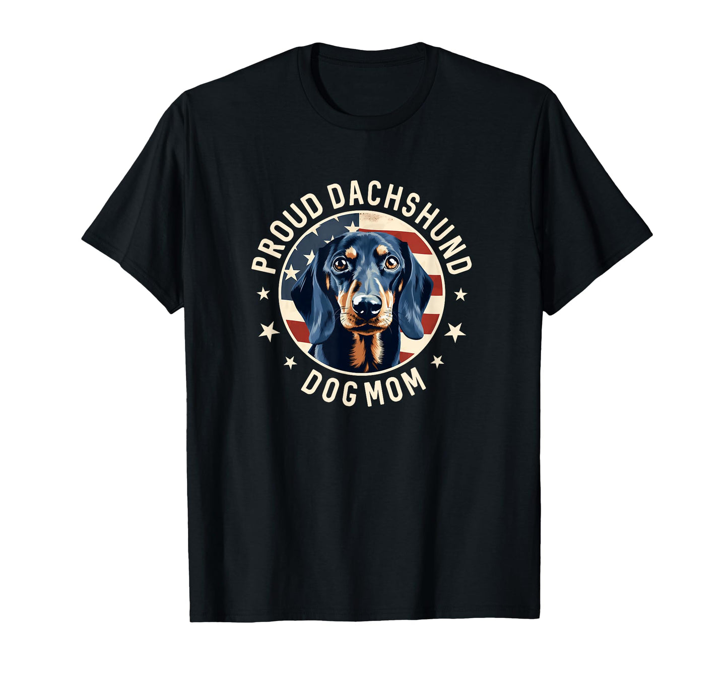 Proud Dachshund Mom American Flag, Dachshund Dog Mom T-Shirt