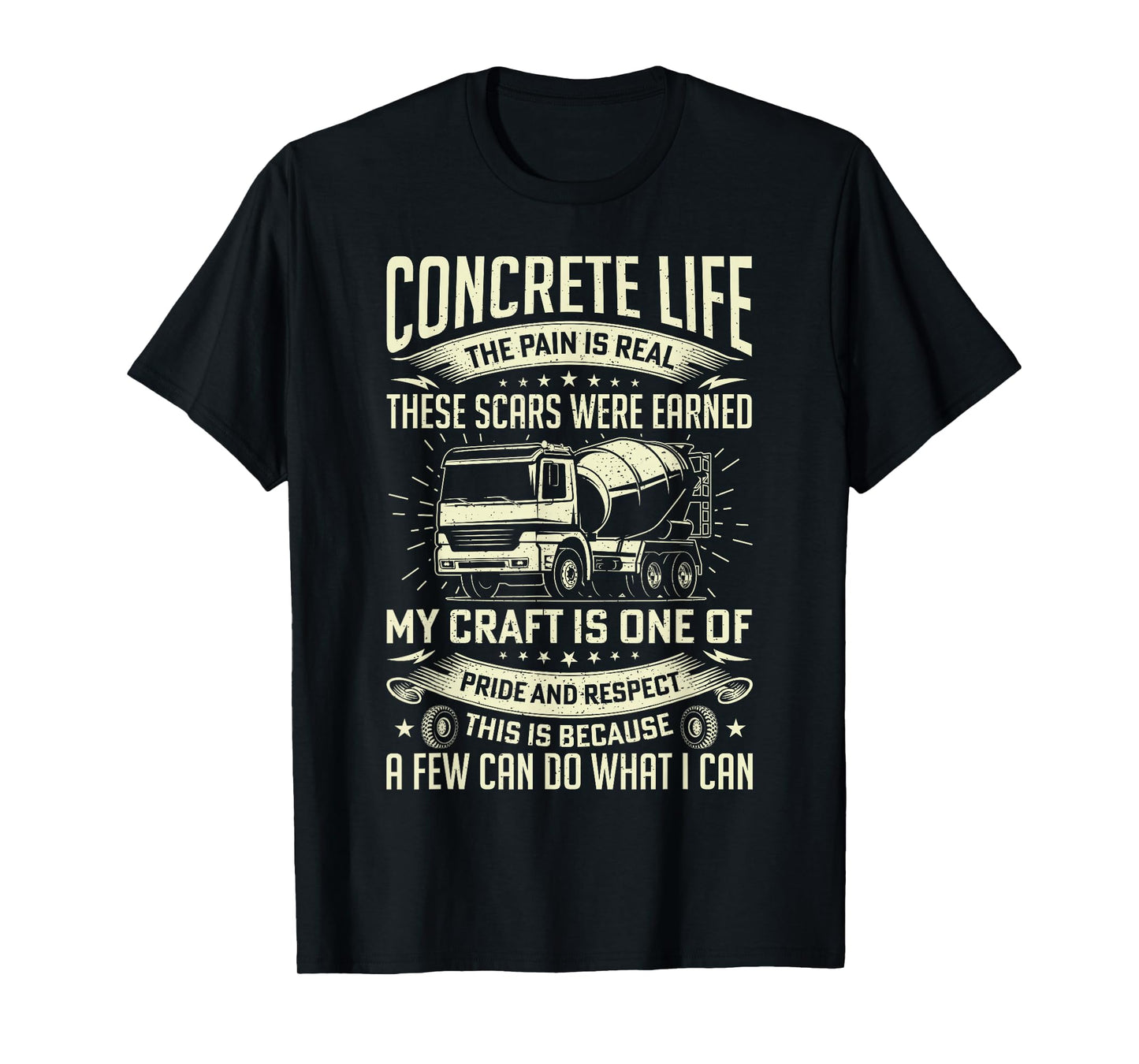 Concrete Life Funny Concrete Finisher Cement Worker Dad Mens T-Shirt