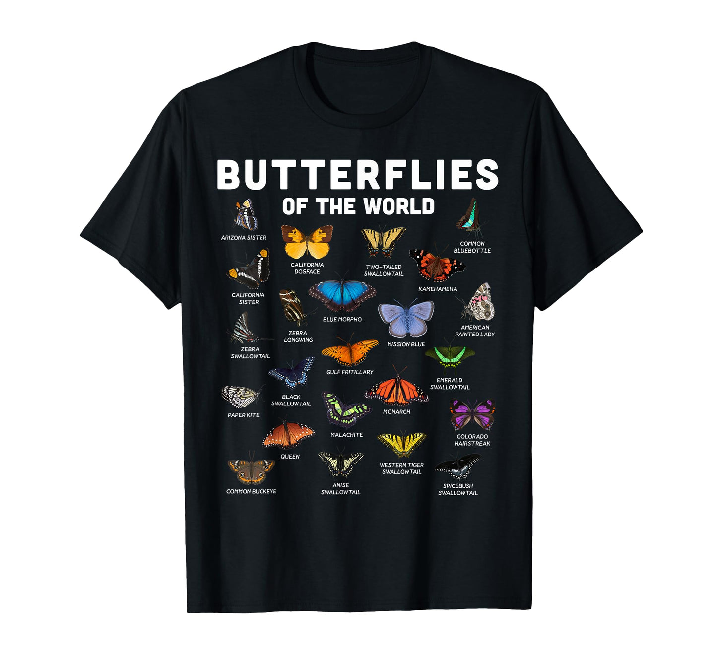 Butterfly Shirt Butterflies Of The World Butterfly Lover T-Shirt