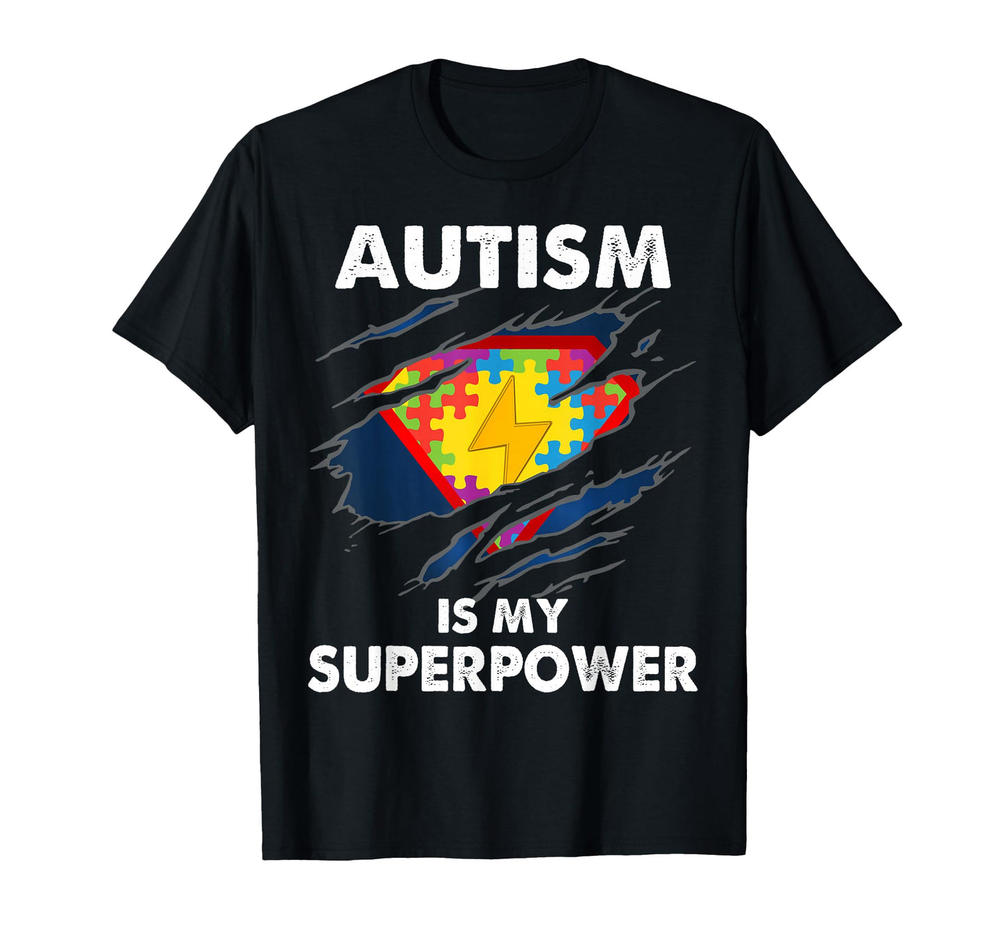 Autism is My Super Power Superhero Autism Awareness T-Shirt