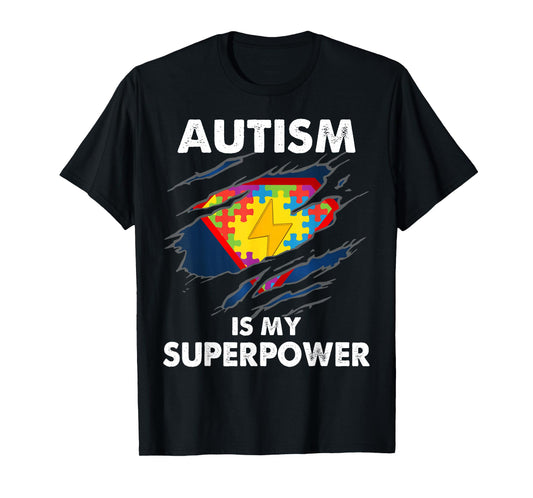 Autism is My Super Power Superhero Autism Awareness T-Shirt