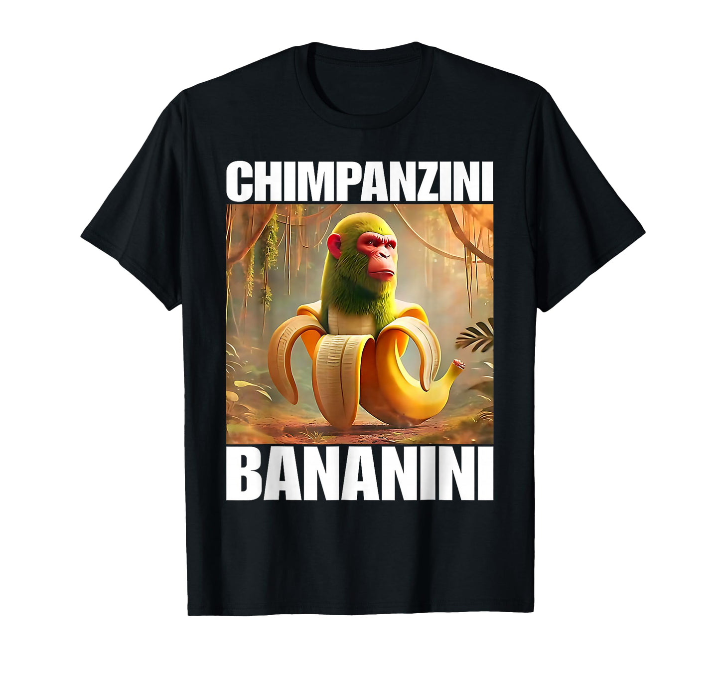 Chimpanzini Bananini Italian Brainrot Funny Meme T-Shirt
