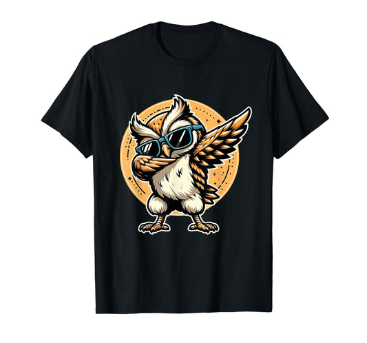 Dabbing Owl Funny Cool Dab Dance Owl Lover T-Shirt