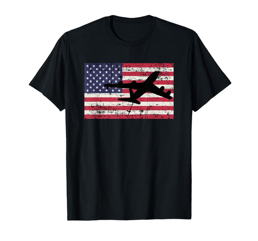 Patriotic KC-135 Stratotanker jet American flag t-shirt T-Shirt
