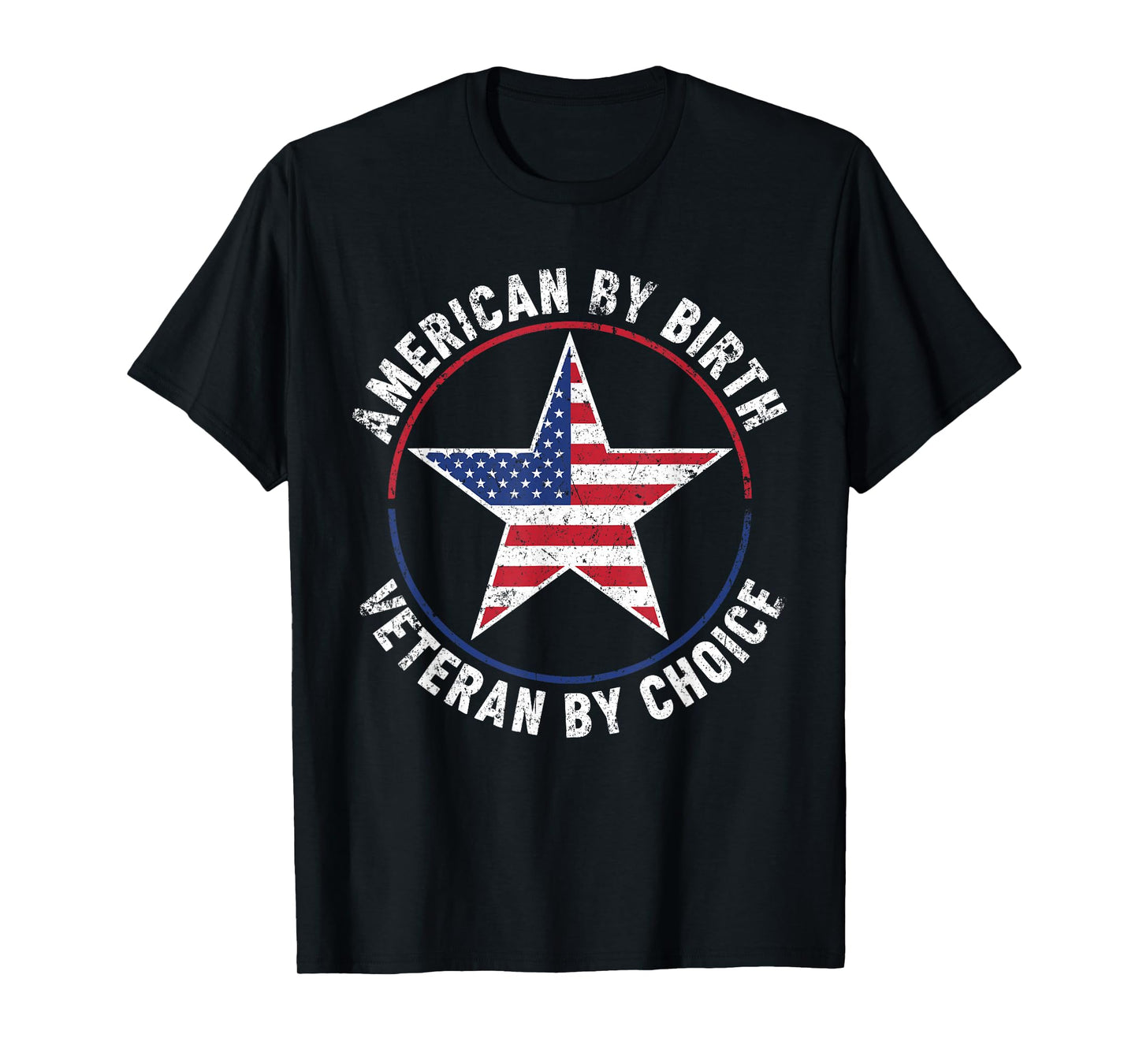 American by Birth Veteran by Choice US Flag Veterans Day T-Shirt