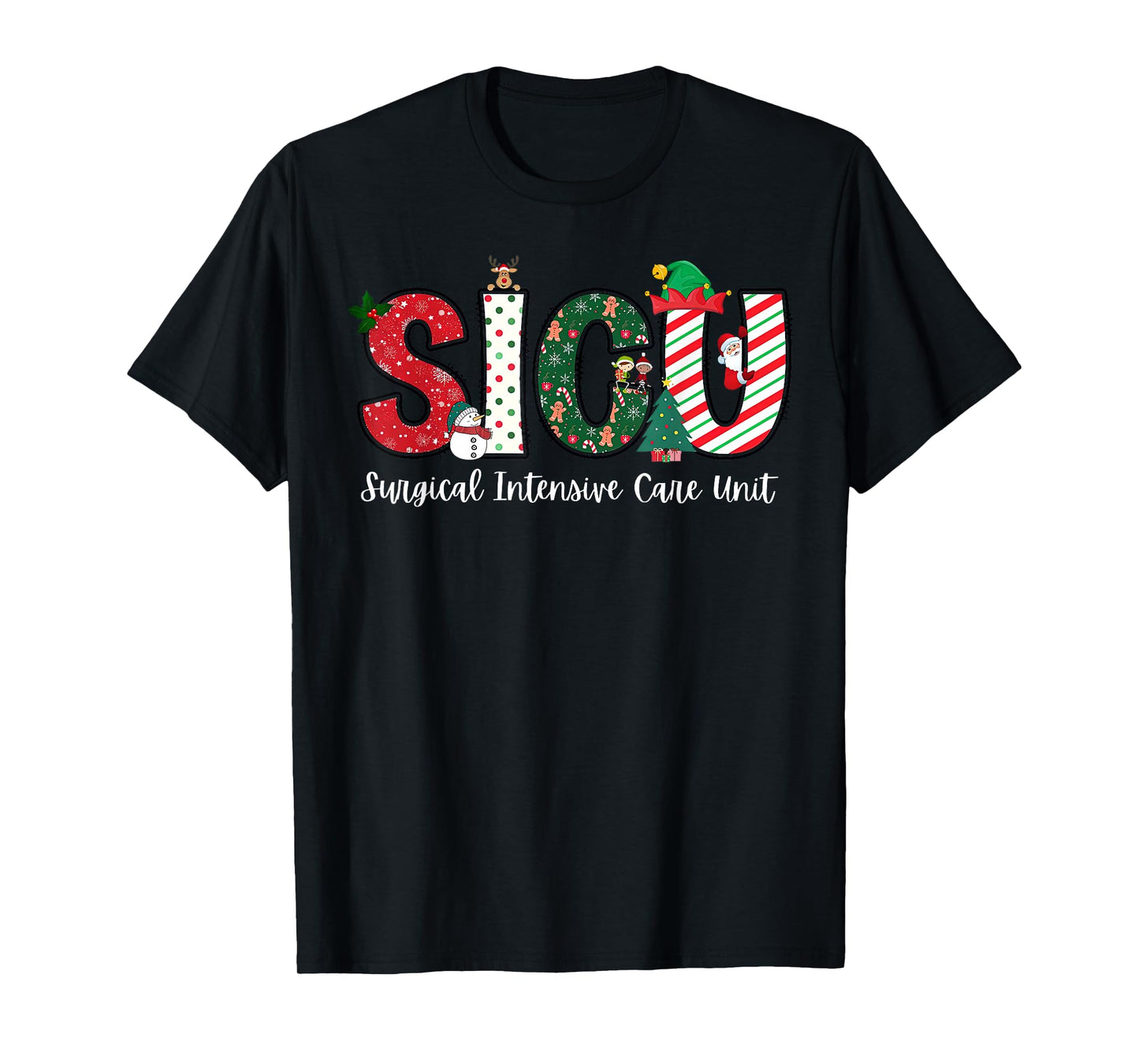 Christmas Surgical Intensive Care Unit SICU Nurse Holiday T-Shirt