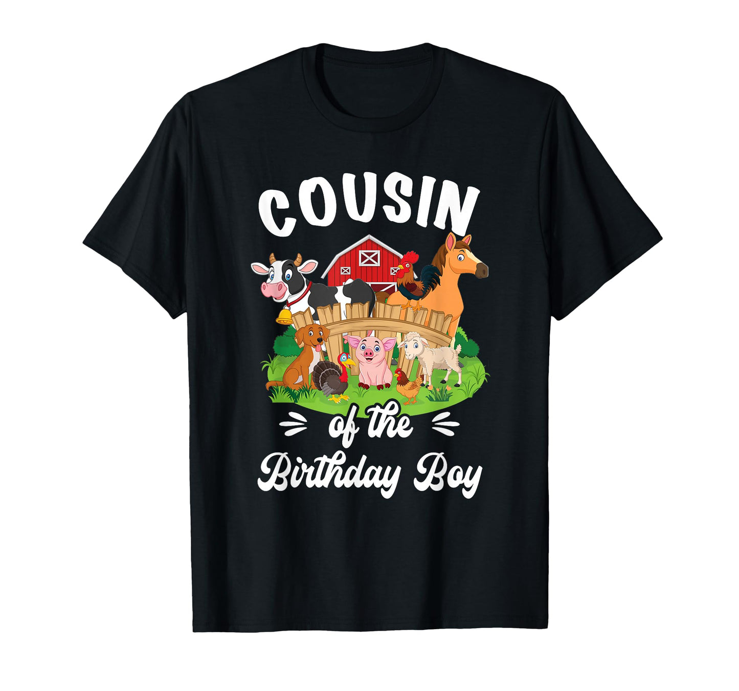 Cousin Of The Birthday boy Party Cow Farm 1St Birthday Party T-Shirt