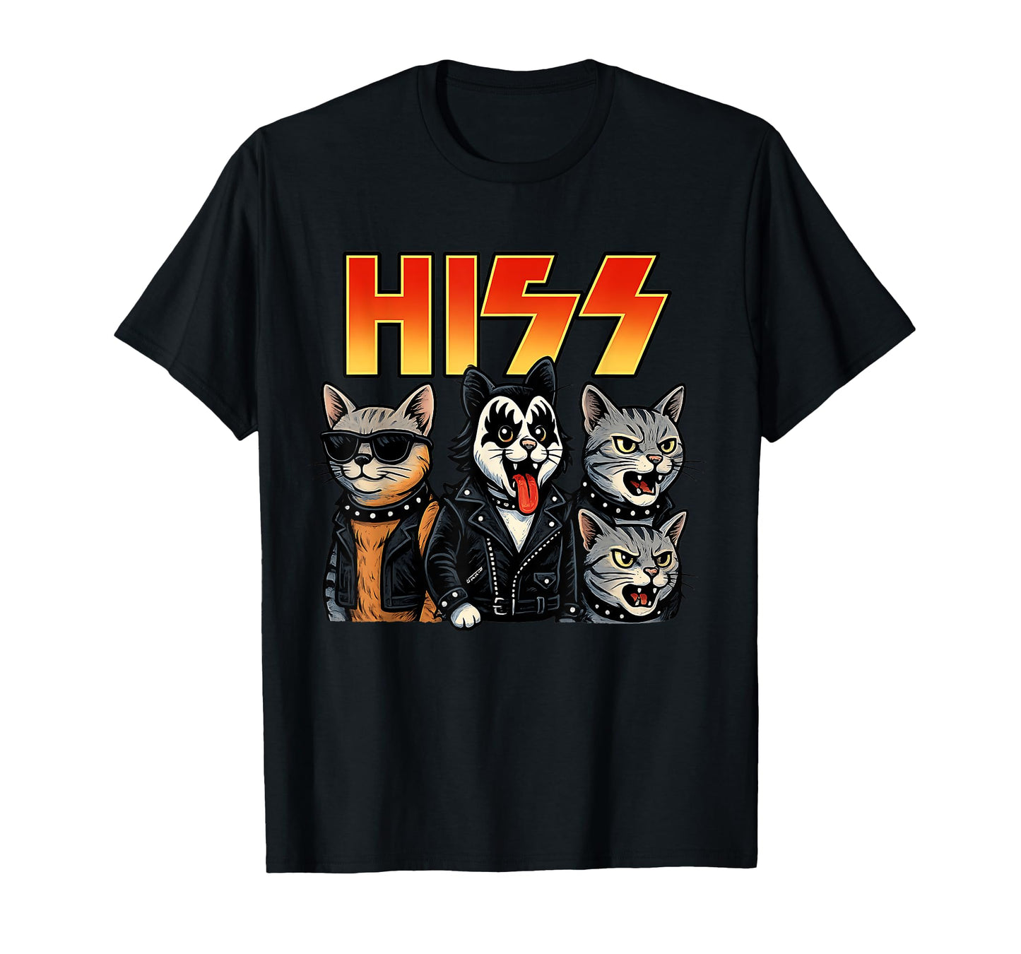 Hiss Cat Rock Music For Cat Lovers T-Shirt