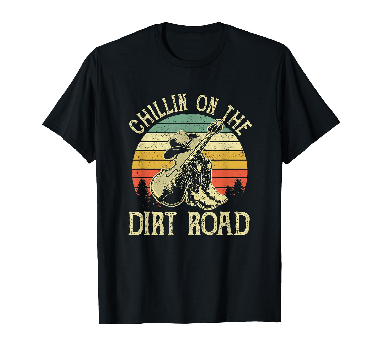 Chillin On The Dirt Road Western Life Rodeo Country Music T-Shirt