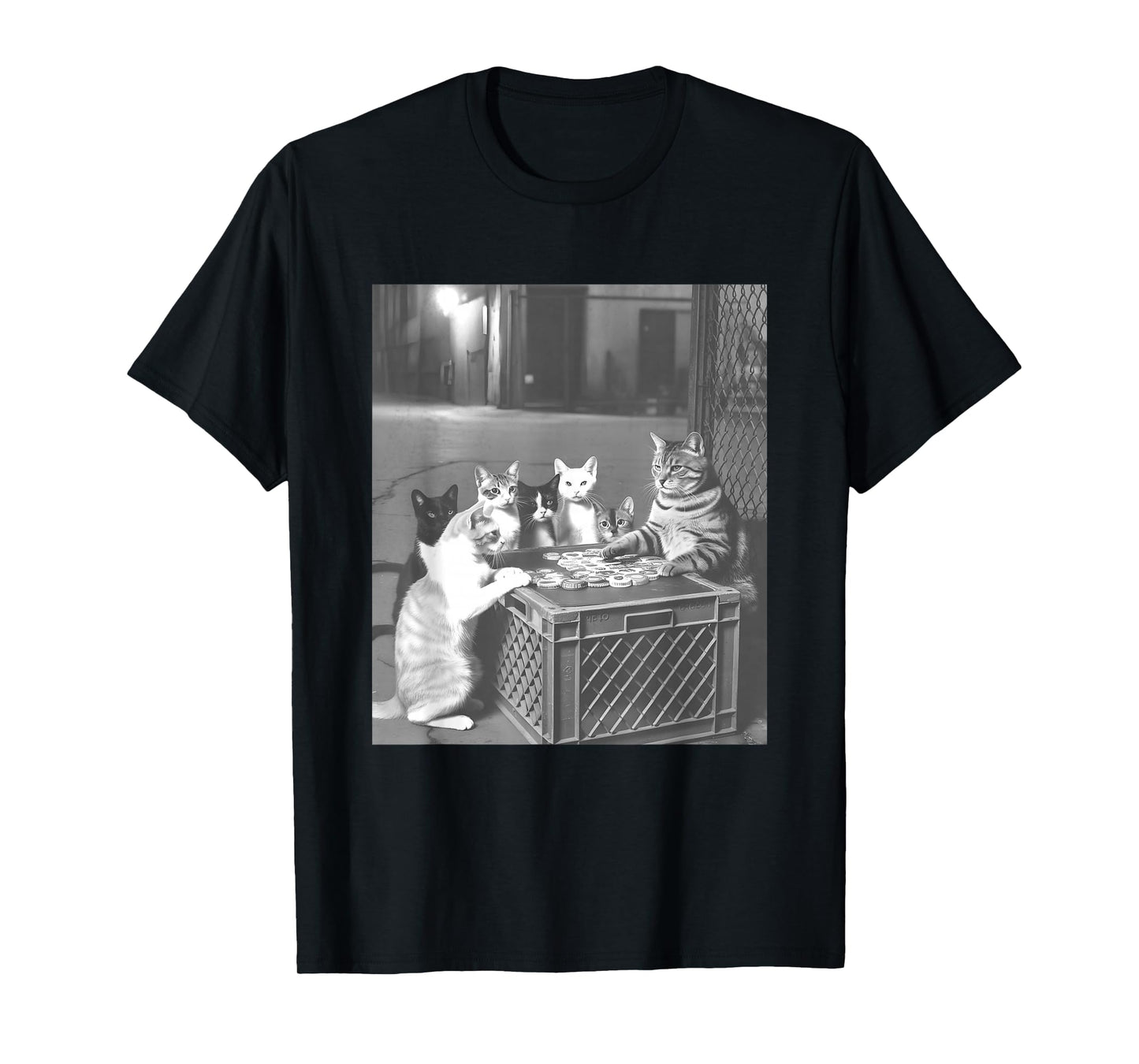 Cat Poker Gang Meme T-Shirt