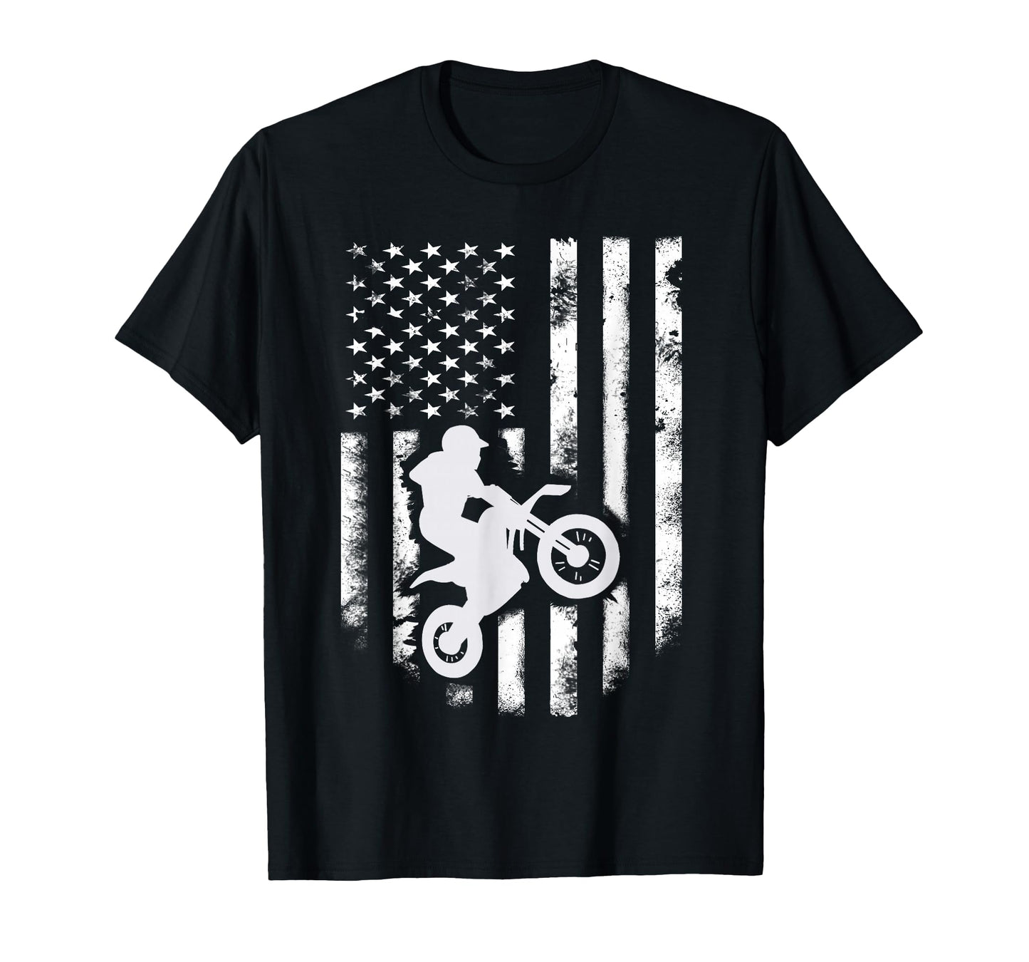 American Flag Motorcross Braap Dirt Bike Off Road Enduro Women Kids Men T-Shirt