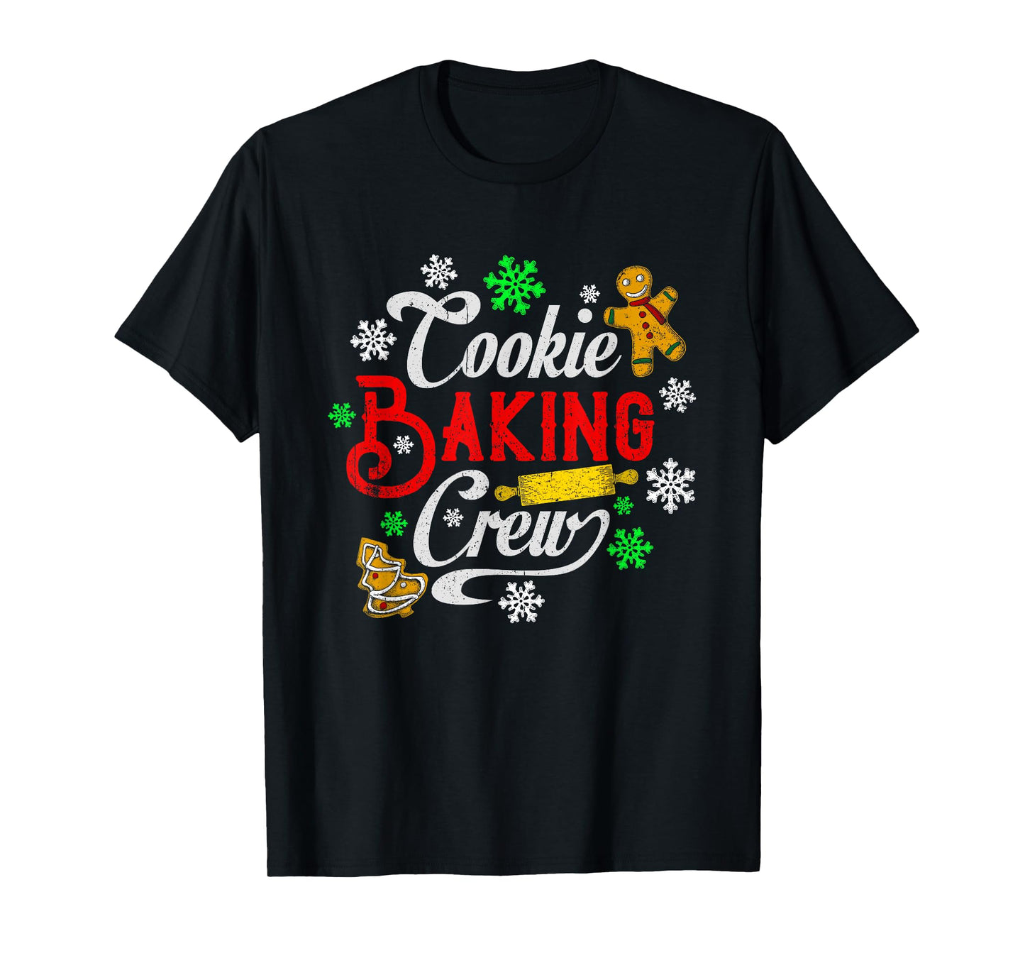Cookie Baking Crew Christmas Baker Gingerbread Cookies T-Shirt