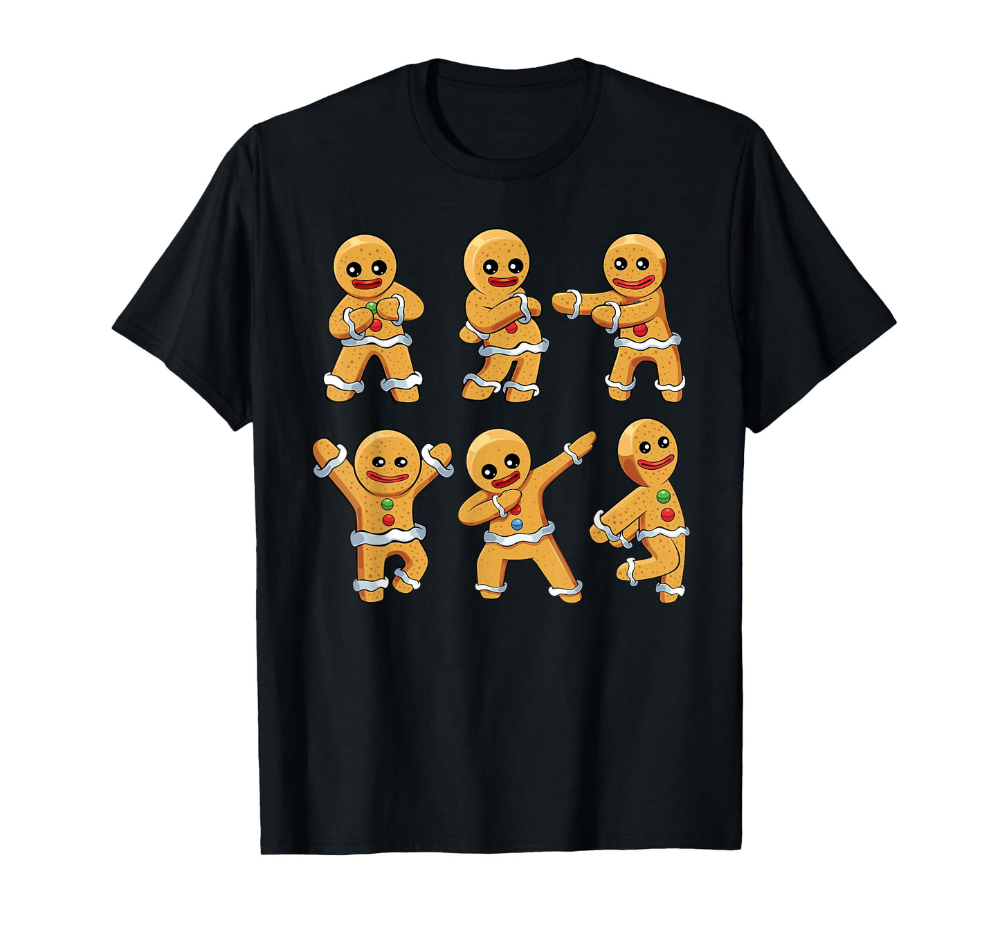 Christmas Gingerbread Man Dancing Dabbing T-Shirt