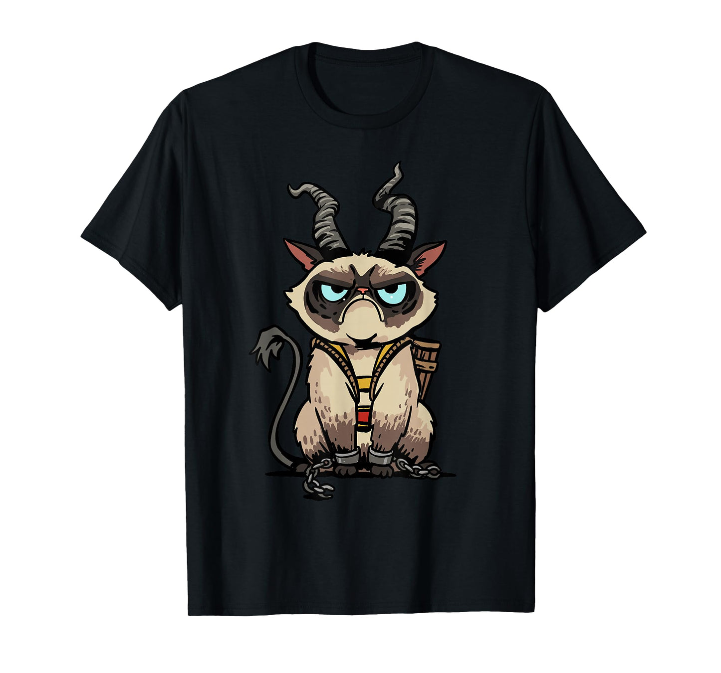 Krampus Cat Christmas Evil Monster Jolly Kitten Creepy Xmas T-Shirt