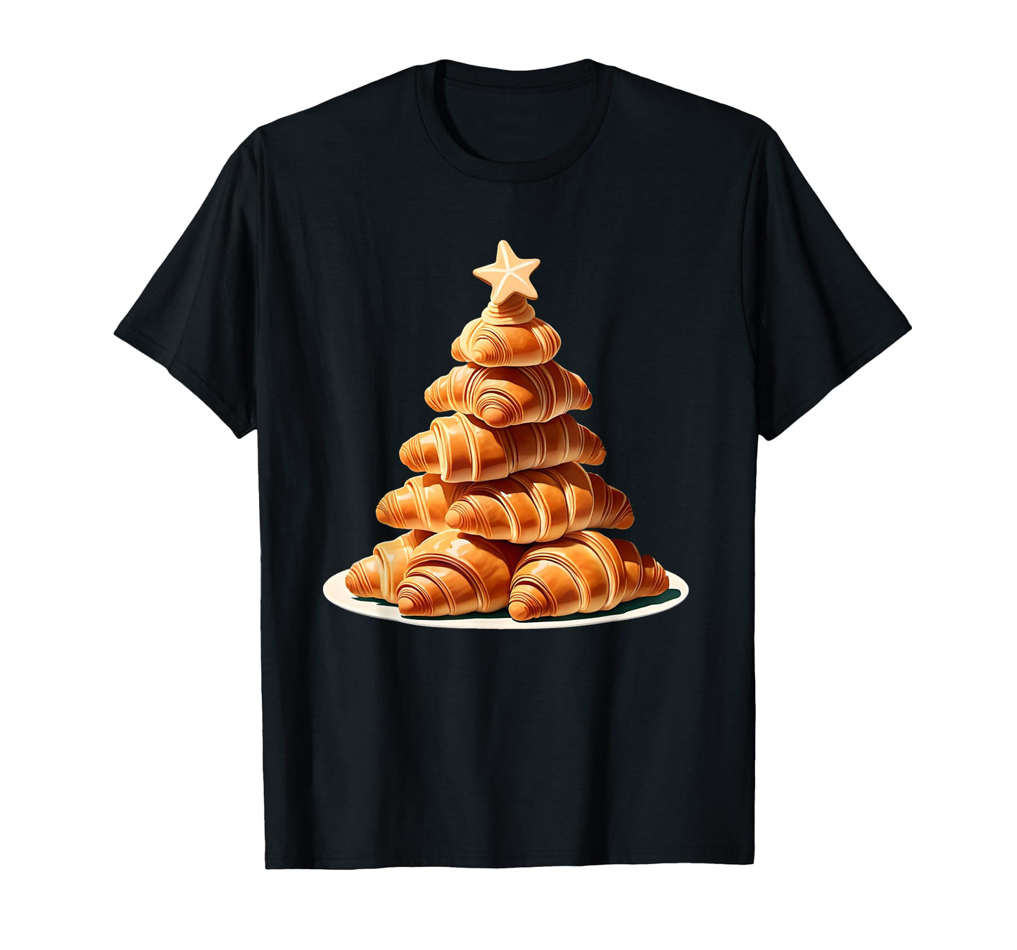 Croissant Christmas Tree T-Shirt