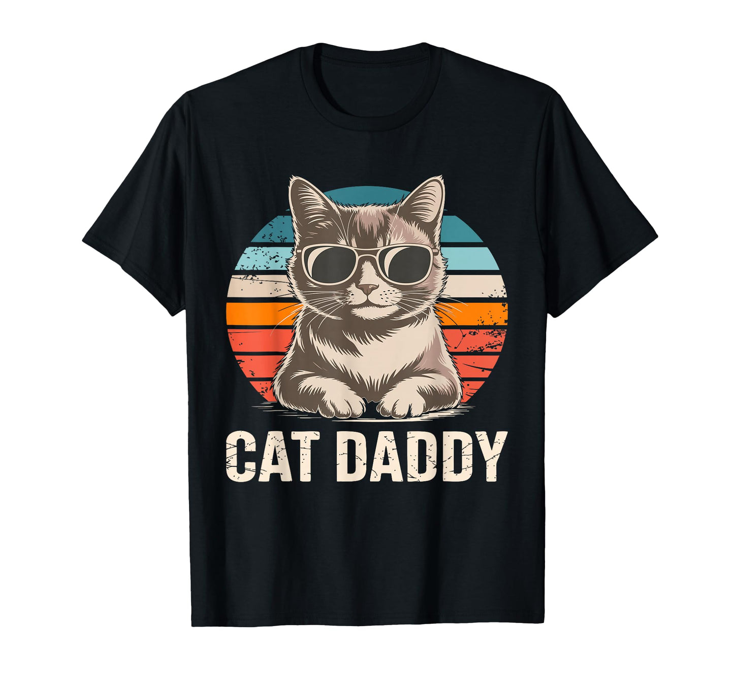Cat Daddy Shirt Men Cat Lover Dad Fathers Day T-Shirt