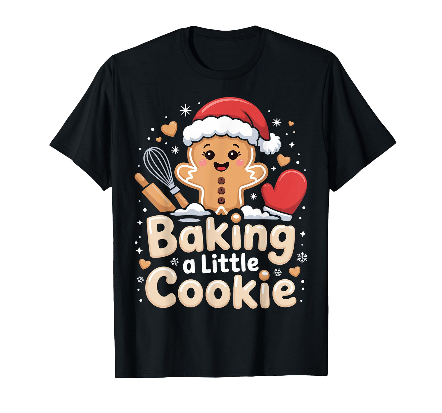 Baking A Little Cookie Cute Christmas Pregnancy Announcement T-Shirt
