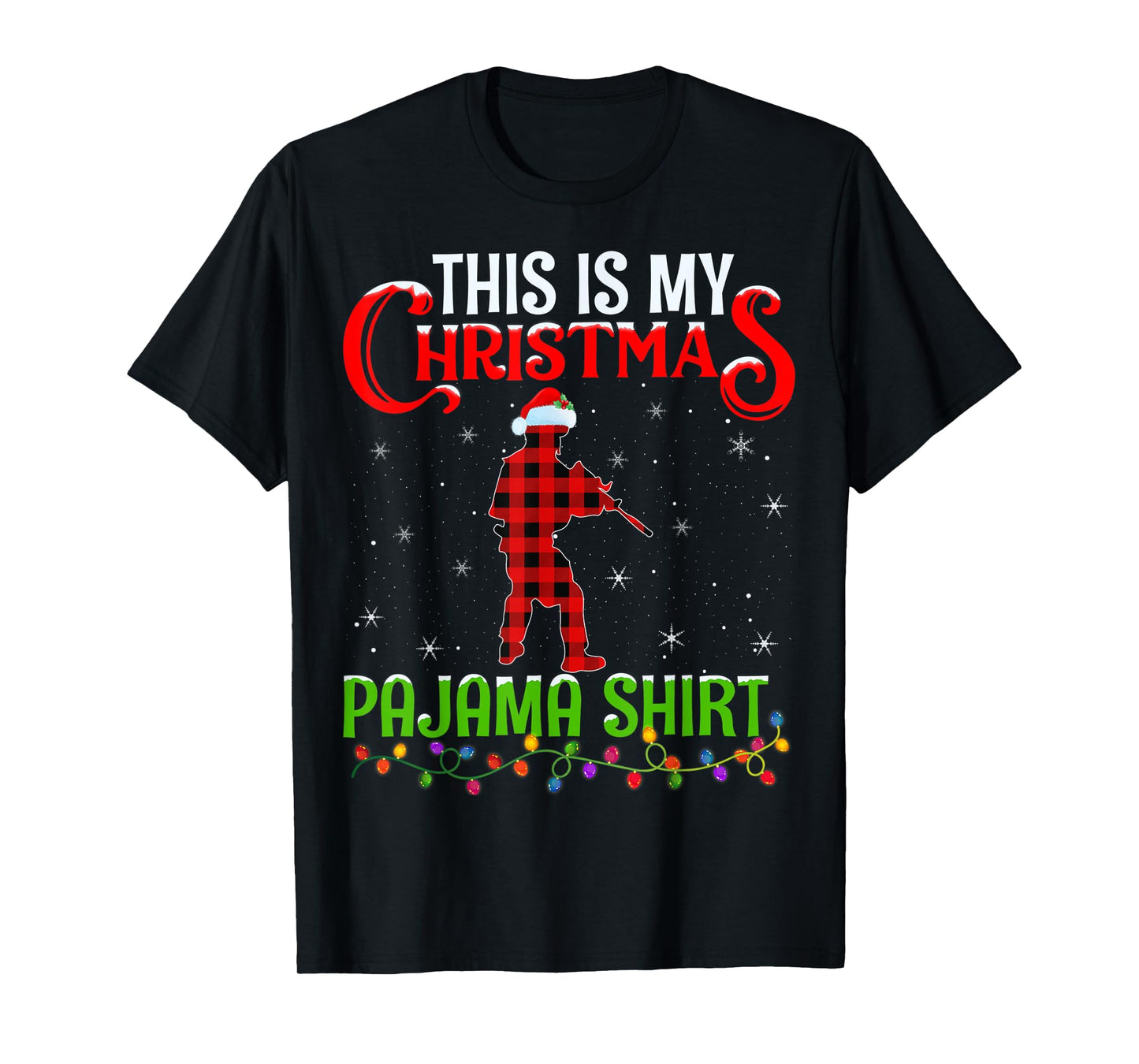 This Is My Christmas Pajama Shirt Airsoft Player Christmas T-Shirt