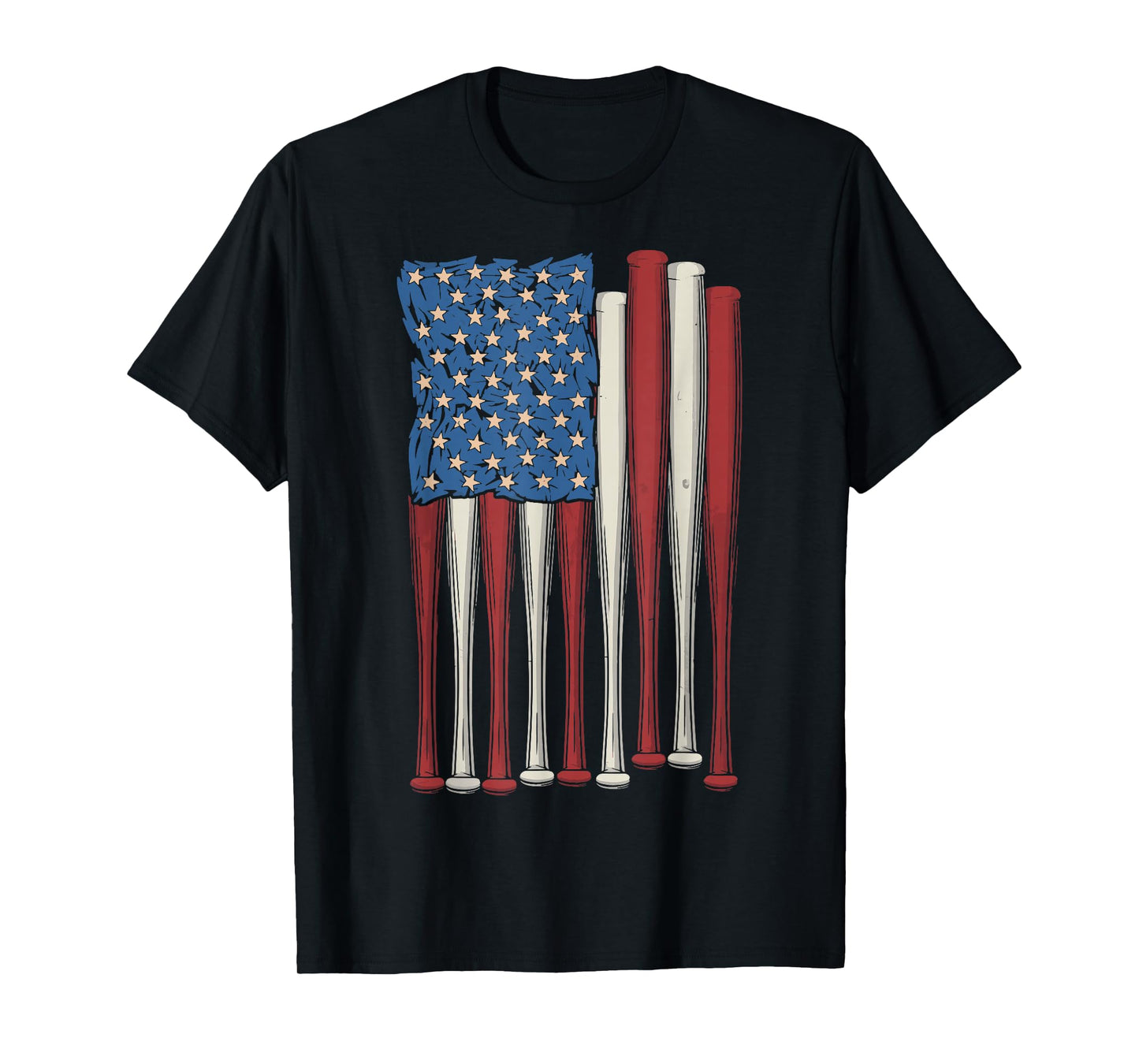 Baseball US Flag T-Shirt