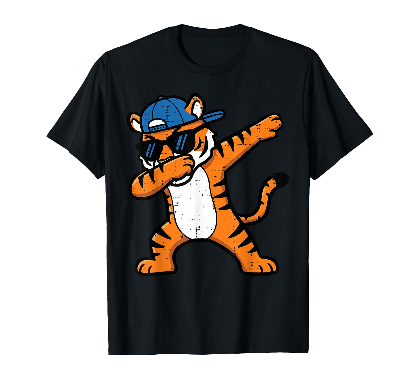 Dabbing Tiger Cap Funny Girls Boys Youth Teen Kids Men T-Shirt
