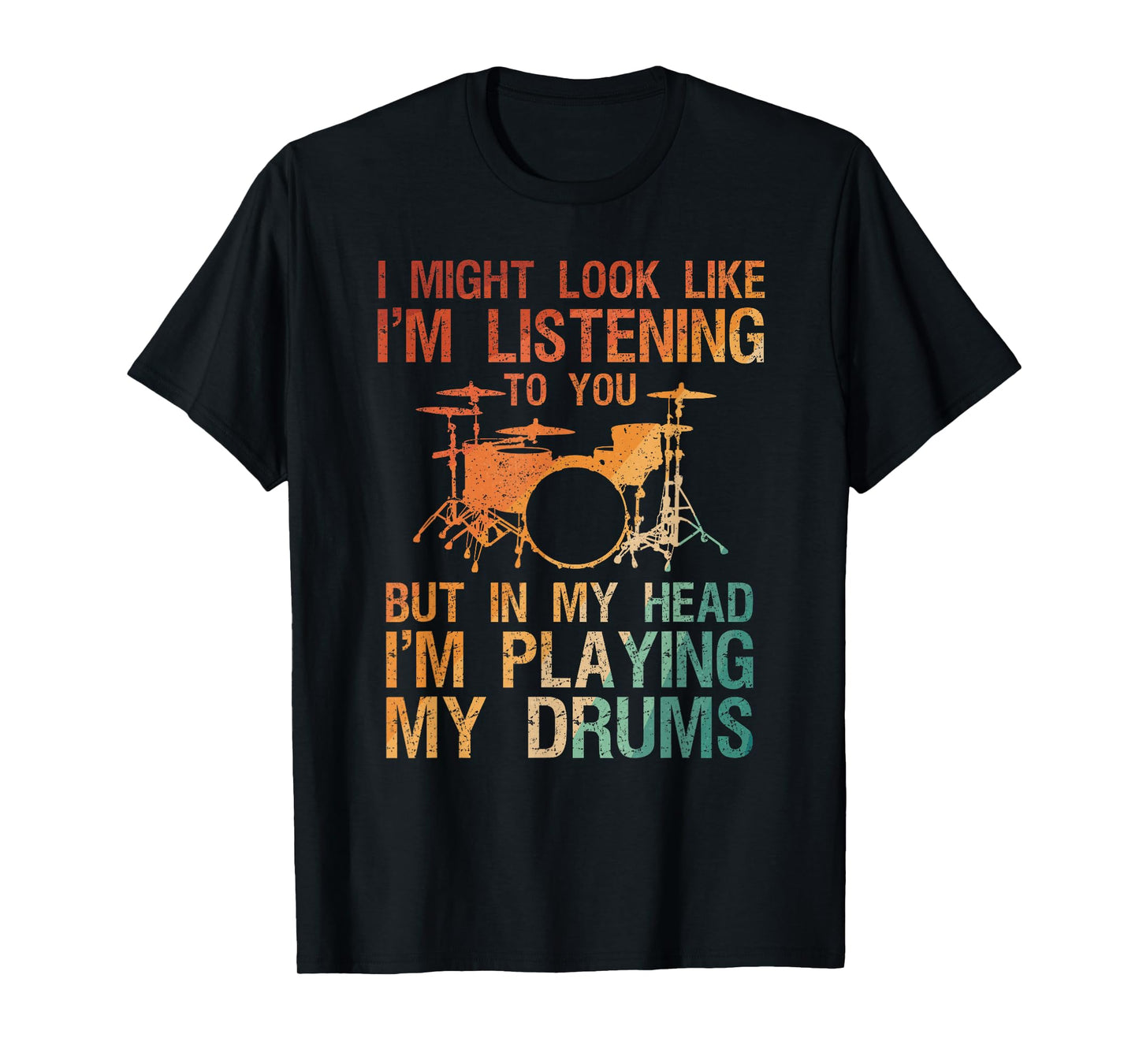 Funny Drummer Art for Men Women Drum Player Percussion Lover T-Shirt