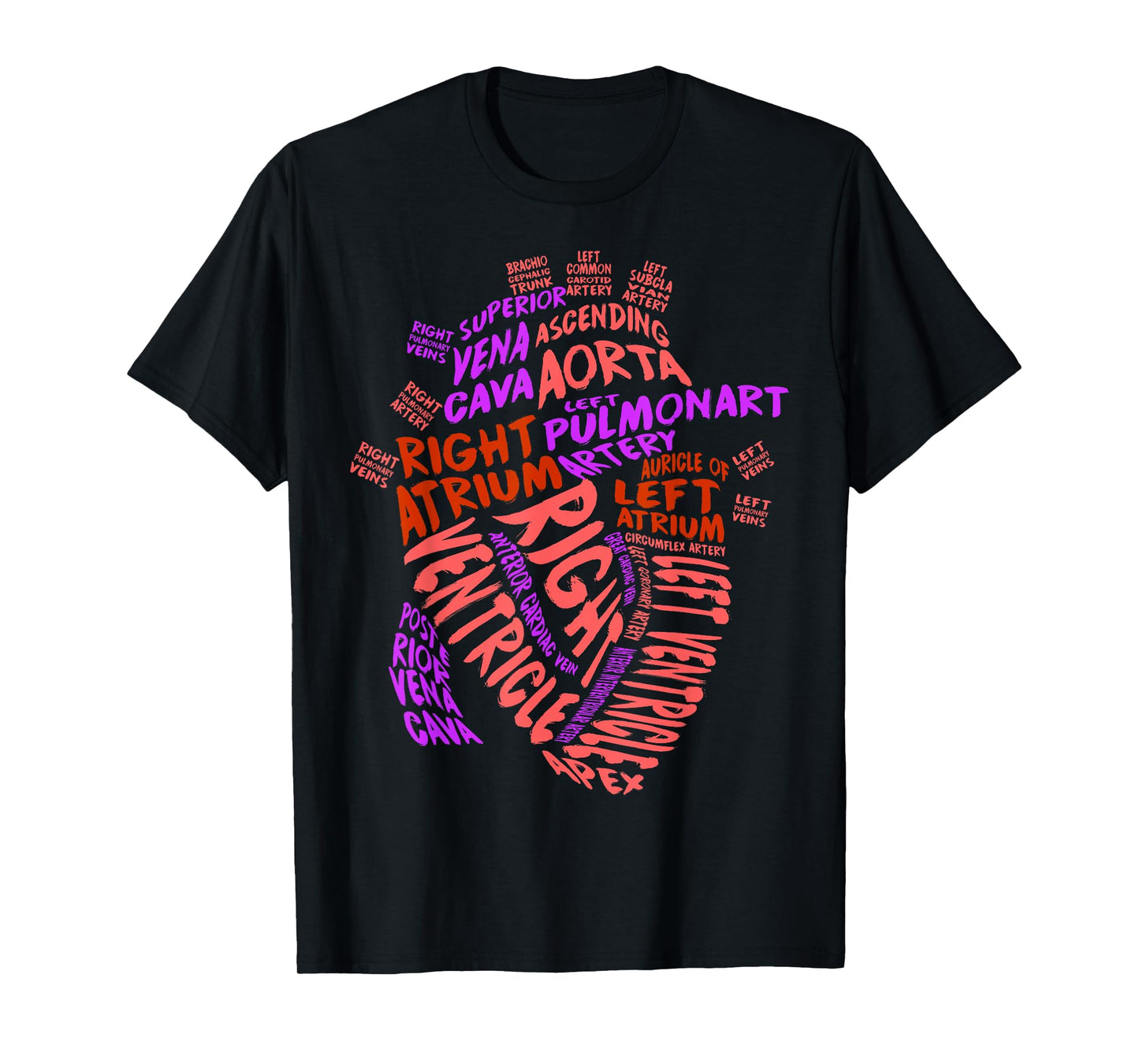 Anatomical Human Heart Cardiology Medical Cardiac Nurse T-Shirt