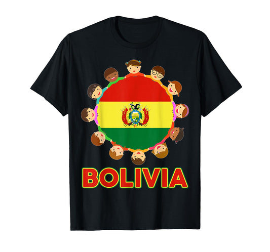 Kids Bolivia Flag Toddler Bolivian Hispanic Heritage Month T-Shirt