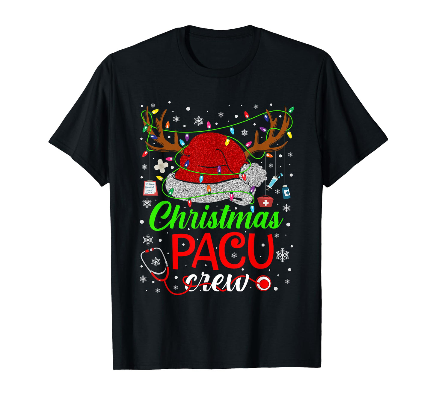 Christmas PACU Nurse Crew Santa Nurse Life Cute Xmas Pajama T-Shirt
