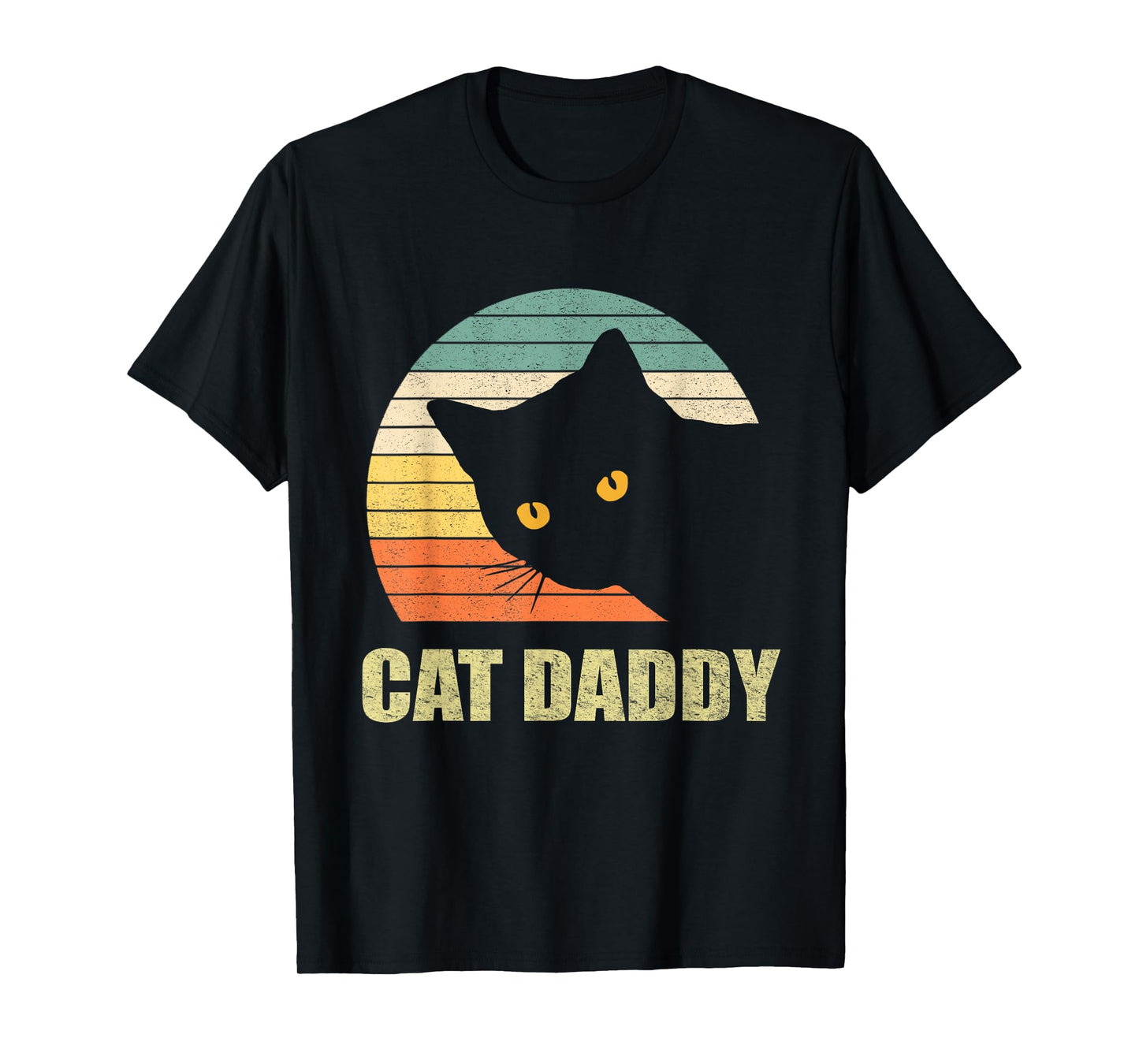 Cat Daddy Vintage Eighties Style Cat Retro Distressed T-Shirt