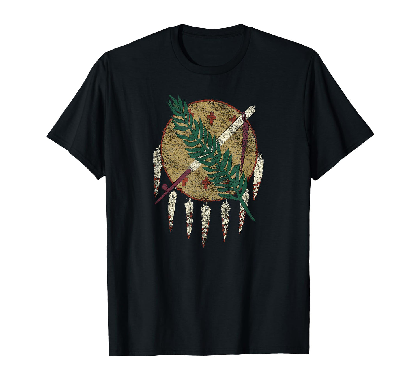 STATE OF OKLAHOMA FLAG OSAGE NATION SHIELD T-Shirt