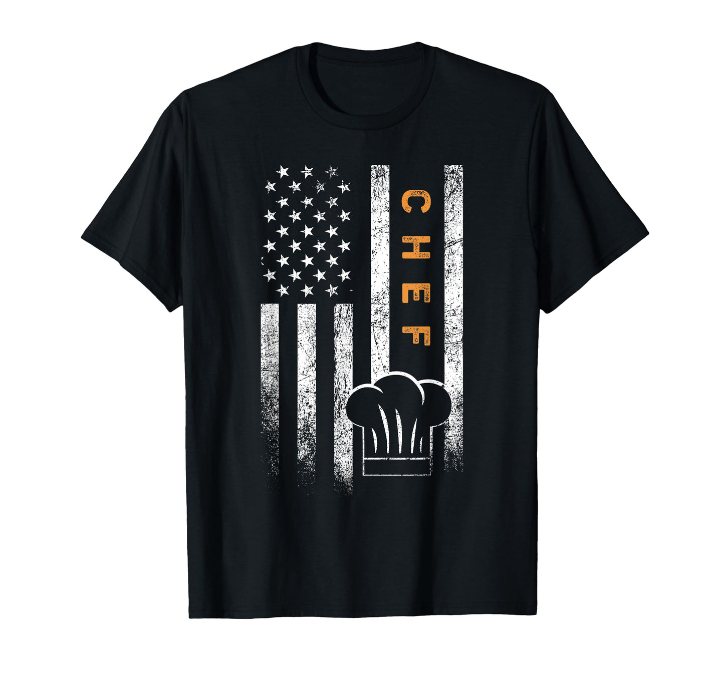 Chef American Flag Design Cook Cooking Women Men T-Shirt