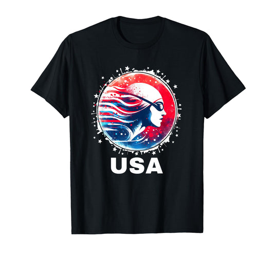 Swimming United States Team Apparel American Flag Swimming T-Shirt