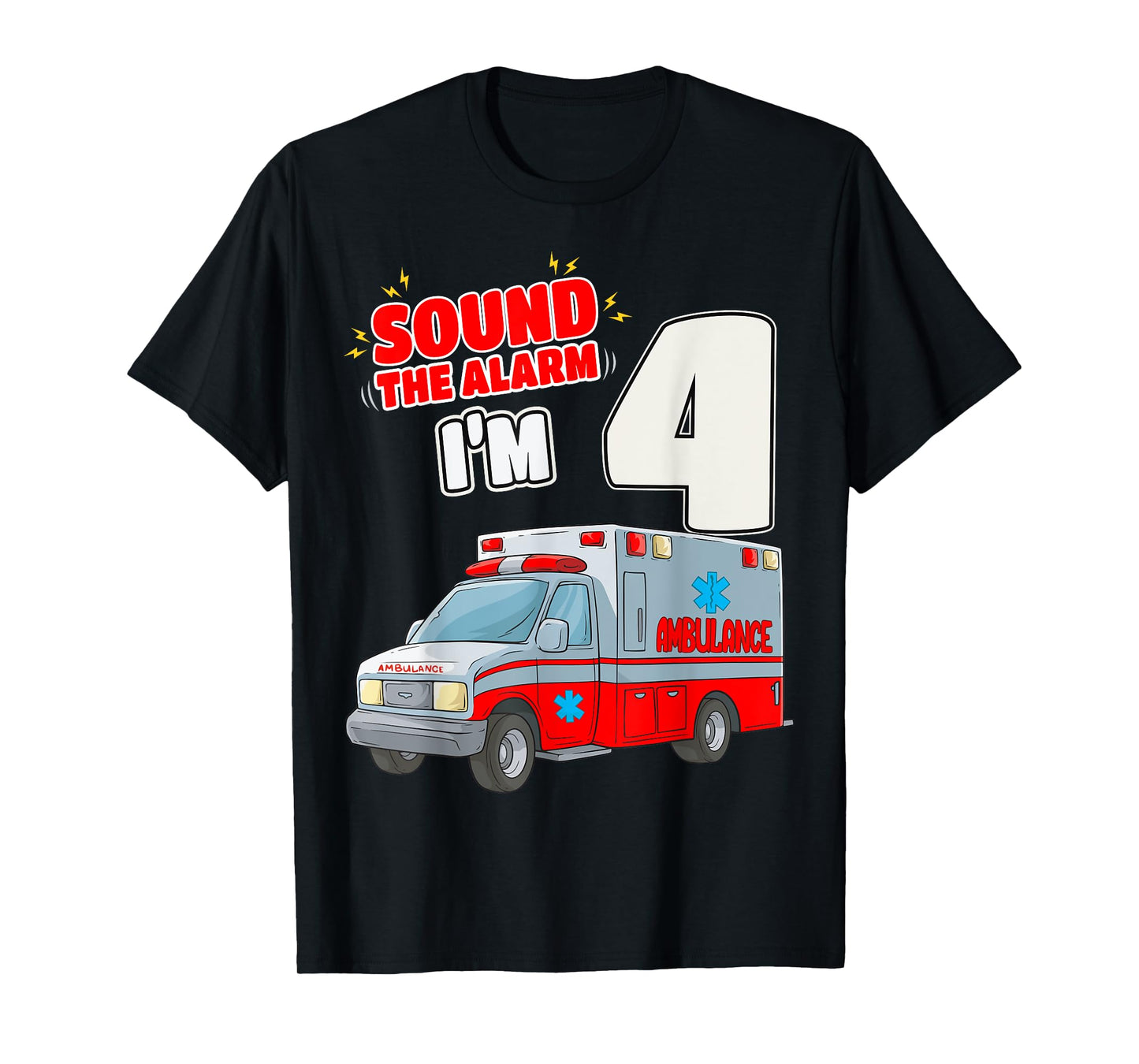 4th Birthday Medical Ambulance EMT 4 Years Old EMS Paramedic T-Shirt