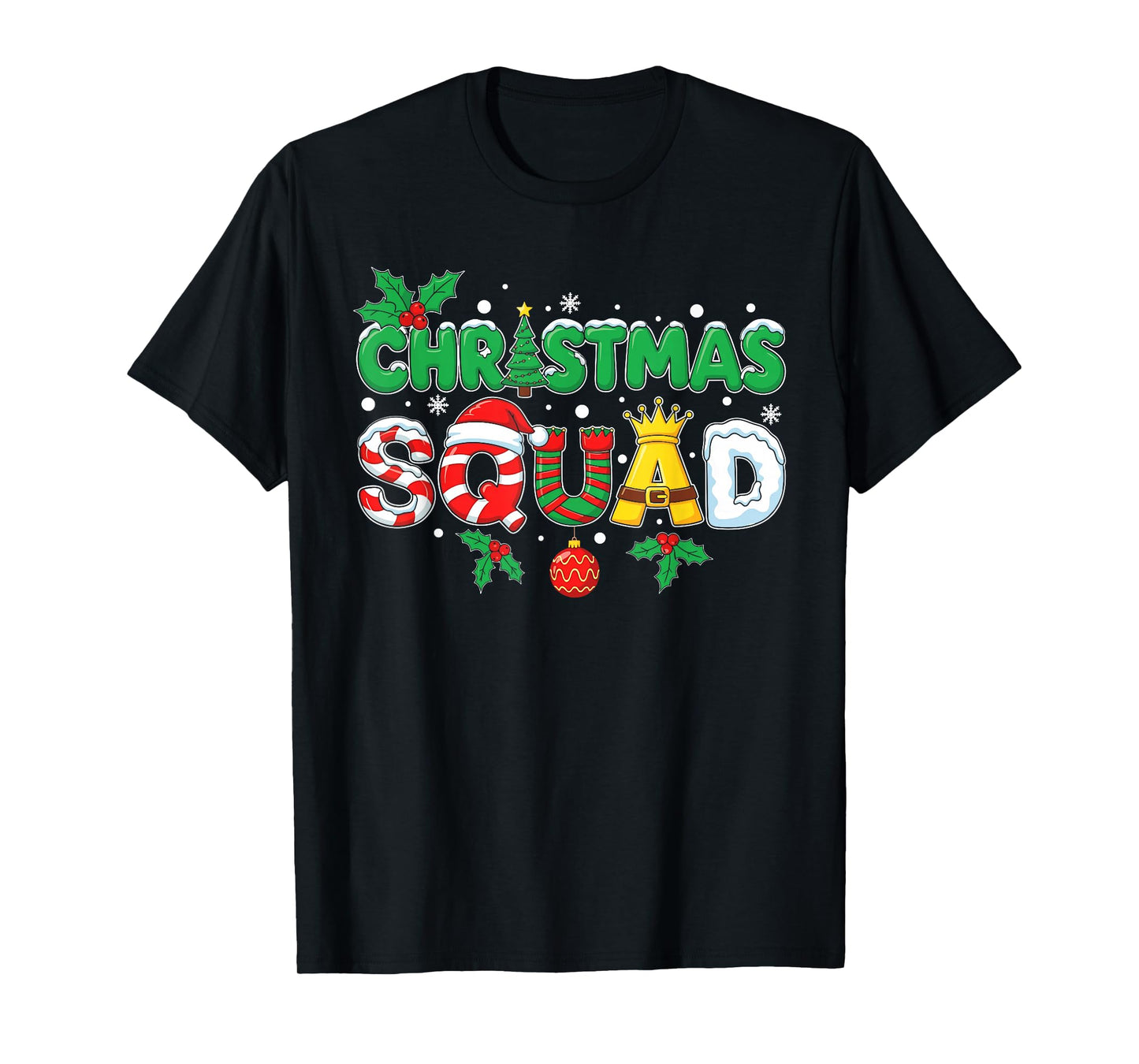 Christmas Squad Santa Dabbing Elf Family Matching Pajamas T-Shirt